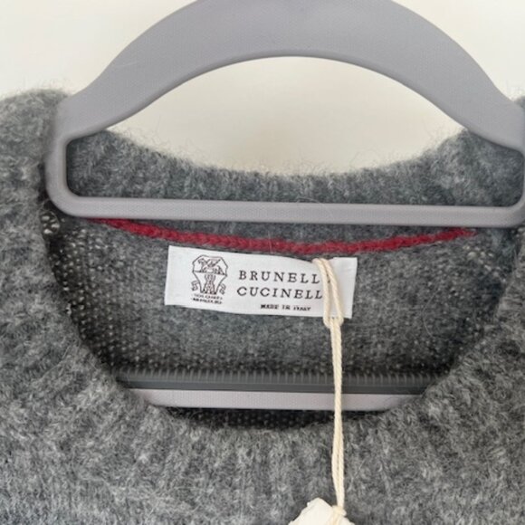 BRUNELLO CUCINELLI MEN'S WOOL BLEND CASUAL CREW NECK SWEATER/PULLOVER - SIZE 52 - Picture 2 of 9